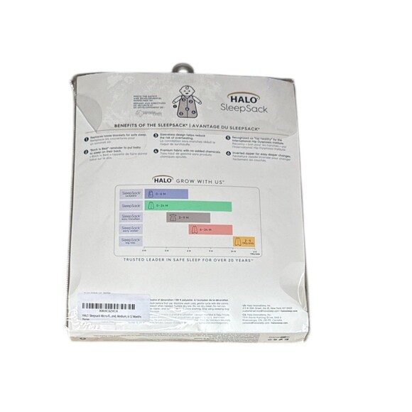 Halo SleepSack Wearable Blanket Turquoise Diamonds Print Fleece  Medium 6-12 Mth - Picture 2 of 4